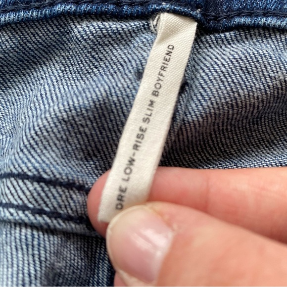 Rag & Bone Dre Low-Rise Slim Boyfriend Jean Emory Size 28 Distressed Raw Hem - Picture 6 of 11